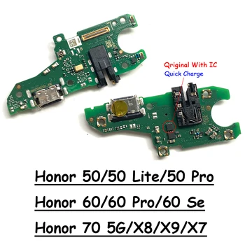 1шт Новая Плата Разъема USB Для Зарядки Huawei Honor 50 60 Pro Se 70 5G X7 X8 X9 Порт Зарядного Устройства Разъем Док-станции Гибкий Кабель