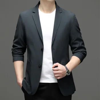 6382-2023 Мужской костюм, весенний новый деловой профессиональный мужской костюм, повседневная корейская версия костюма