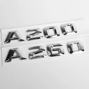 ABS 3D Хромированные Буквы Для Логотипа Автомобиля Mercedes Benz A160 A180 A200 A220 A260 W176 W177 Буквы Эмблемы Багажника Наклейки Аксессуары