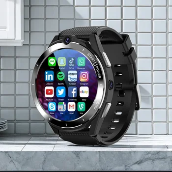 Ajeger 2024 4G Net Круглые Смарт-часы Мужские 6 ГБ + 128 ГБ Android 11 Смарт-часы Телефон С Двойной Камерой 900 мАч GPS Wifi SIM-карта Вызов Для Взрослых