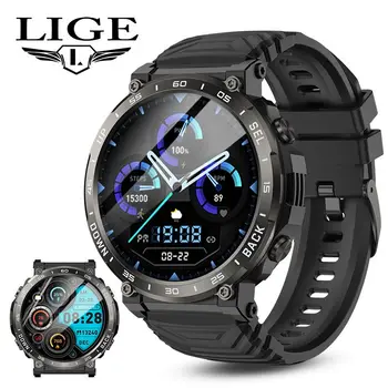 LIGE Новые модные смарт-часы мужские GPS Спорт на открытом воздухе Фитнес-браслет Bluetooth Часы для звонков IP68 Водонепроницаемые умные часы для Xiaomi 0