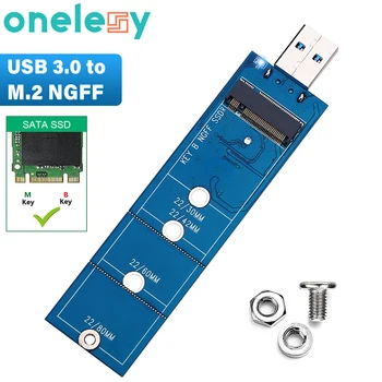 Onelesy USB 3,0 для M.2 NGFF SSD Адаптер Жесткого диска с передачей данных 5 Гбит/с SSD M.2 Конвертер B Ключ M Ключ NGFF SATA SSD Адаптер