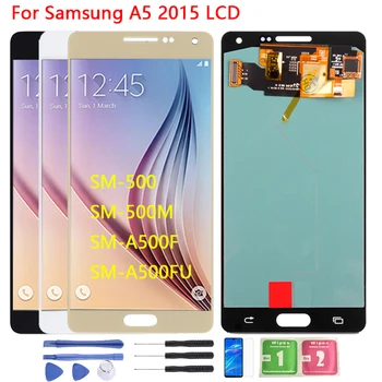 SUPER AMOLED A500M ЖК-дисплей Для Samsung A5 2015 A500 A500F A500M SM-A500F Замена Дигитайзера с сенсорным экраном в сборе