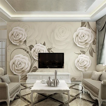 wellyu обои для стен домашний декор Пользовательские обои Европейский 3d цветок розы ТВ фон стены рулоны обоев бумажный фон