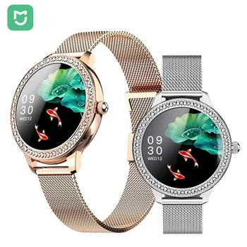 Xiaomi mijia Модные Элегантные Женские умные часы с функцией обнаружения информации о сердечном ритме, смарт-часы с сенсорным экраном, браслет для мониторинга сна