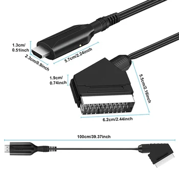 YP HDMI-совместимый Адаптер Scart Видео-Аудио Высококлассный Конвертер PAL/NTSC для HD TV DVD Box Аксессуары Для Преобразования Сигнала