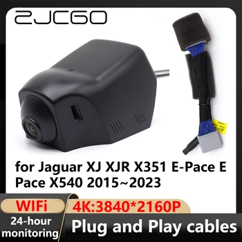 ZJCGO 4K Wifi 3840*2160 Автомобильный Видеорегистратор Dash Cam Камера Видеорегистратор для Jaguar XJ XJR X351 E-Pace E Pace X540 2015 ~ 2023