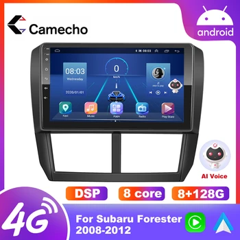 Автомагнитола Camecho для Subaru Forester 2008-2012 Беспроводной Carplay Стерео Мультимедийная Навигация GPS Видео 2 din dvd авторадио 128G