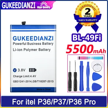 Аккумулятор GUKEEDIANZI BL-49Fi BL49Fi 5500 мАч Для itel P37/P36 Pro P36Pro P37Pro Bateria