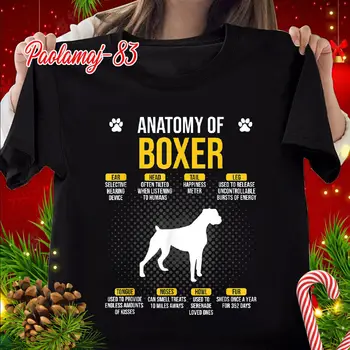 Анатомия боксера, любителя собак, забавный подарок, Мужская Женская футболка унисекс S-5XL