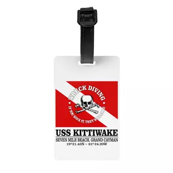 Багажная Бирка USS Kittiwake для Подводного Плавания с Аквалангом для Дорожного Чемодана Diver Dive Flag Privacy Cover ID Label
