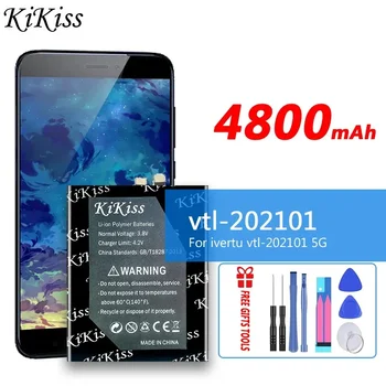 Батарея KiKiss vtl202101 4800mAh Для ivertu vtl-202101 5G Сменная Bateria 0