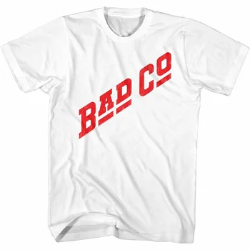 Белая футболка для взрослых с красным логотипом Bad Company