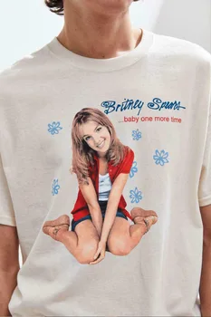 Винтажная рубашка Бритни Спирс 90-х, футболка с альбомом Baby One More Time tour