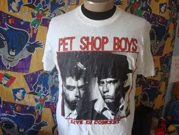 Винтажная футболка 90-х the Pet Shop Boys Band Concert Tour T