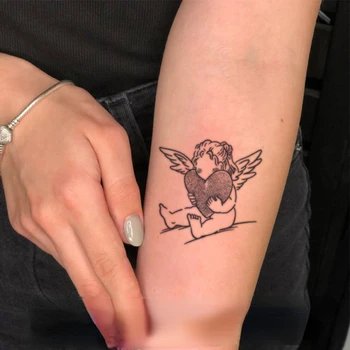Временные татуировки Angel Love Juice Herbal Tattoo Sticker Festival Tatoo Cute Hotwife Art Tatto Stickers Поддельные татуировки Оптом