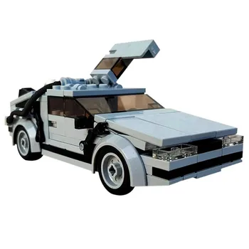 Высокотехнологичный Суперкар Delorean из BACK TO THE FUTURE Speed Champion Mini vehicle MOC-23436 строительные блоки, кирпичи, игрушки для детей