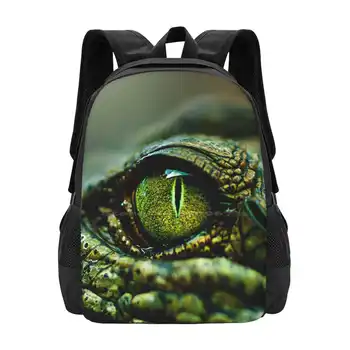 Глаз крокодила [Ipad / Чехлы для телефонов / Принты / Декор] Лидер продаж, Модные сумки-рюкзаки, Цвет аллигатора Retina крупным планом