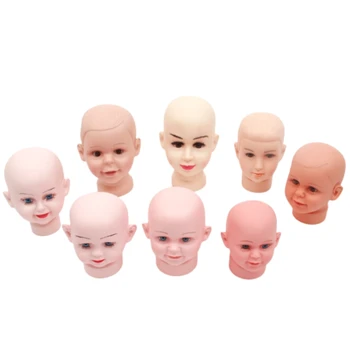 Доступно 9 дизайнов Пластиковых детских голов-манекенов для демонстрации париков, шляп, шарфов и ювелирных изделий