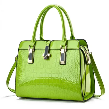 Женская сумка XZAN Из Яркой кожи Большой емкости с Крокодиловым узором На одно плечо, сумка-мессенджер Высокого класса, Роскошные женские сумки