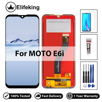 ЖК-Дисплей Для Motorola Moto E6i 2021 XT2053-5 Дисплей С Сенсорным Экраном Дигитайзер Замена Сборки Мобильного Телефона Инструментами 100% Протестирован