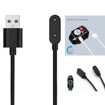 Зарядное устройство для смарт-часов, док-станция, 2-контактный USB-кабель для зарядки, зарядное устройство для Huawei Band 7 6 /Watch Fit / Honor Band 6