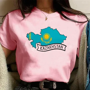 Казахстанская футболка женская забавная манга Y2K, топ для девочек, одежда harajuku y2k