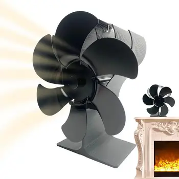 Каминный вентилятор с 6 листьями с бесшумной циркуляцией тепловой вентилятор с бесшумной работой Неэлектрический термоэлектрический вентилятор для дровяной печи