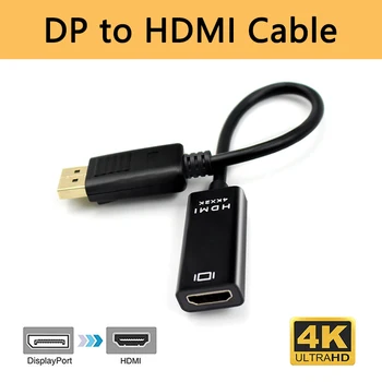 Конвертер DP в HDMI Кабель-адаптер Display Port для подключения 4K 1080P HDMI2DP от мужчины к женщине для проектора ноутбука ПК телевизора