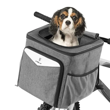 Корзина для велосипеда для собак, рюкзак-переноска для домашних животных, Расширяемый рюкзак для щенков для собаки Кошки