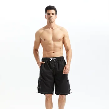 Летние шорты с завязками, мужские пляжные брюки, однотонные повседневные спортивные брюки для бега трусцой с несколькими карманами, уличная одежда в тонком сечении, мужская одежда