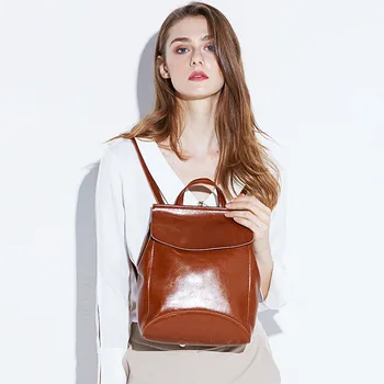 Летом 2023 года Новая женская сумка-рюкзак из воловьей кожи На одно плечо, рюкзак двойного назначения, простые и великолепные женщины