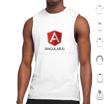 Майки с логотипом Angular Js из хлопка с принтом Angular Angularjs Js Javascript Java Script Html Программирование компьютера для ПК