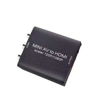 Мини-конвертер AV-to-HDMI, конвертер высокой четкости AV-to-HDMI, адаптер RCA, многофункциональный конвертер HDMI.
