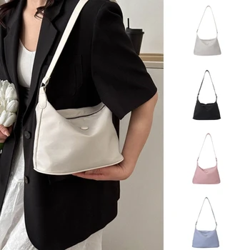 Модная женская универсальная сумка через плечо 2023, летняя простая однотонная сумочка, Офисная женская повседневная сумка для свиданий, шоппинга, клуба подмышек 0