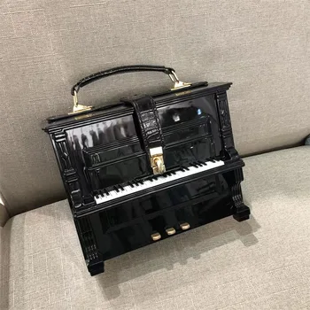 Модный нишевый дизайн, новая сумка для фортепиано, акриловая сумка-коробка, универсальная сумка через плечо для пригородных поездок, модная повседневная маленькая квадратная сумка