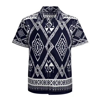 Мужская гавайская рубашка с коротким рукавом, быстросохнущая дышащая пляжная рубашка