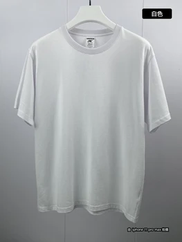 Мужская футболка премиум-класса из плотного 100% хлопка весом 280 г, футболка с открытыми плечами, футболка оверсайз