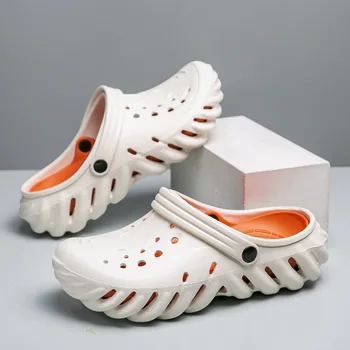 мужские тапочки, новые летние сандалии, уличная одежда, нескользящие износостойкие тапочки Baotou, пляжная обувь на мягкой подошве.