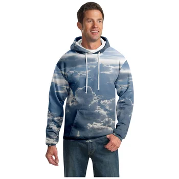 Мужской свитер толстовки с рисунком облаков 2022, Зимняя новинка, толстовка с длинным рукавом, повседневная куртка с капюшоном, уличная одежда 5