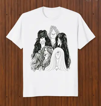 Нарисуй линию, обложка альбома, футболка Aerosmith, американская рок-группа 1970 года, Стивен Тайлер