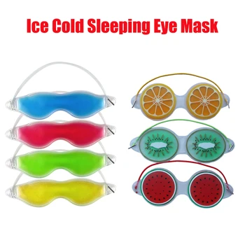 Новая маска для глаз Ice Cold Sleeping Eye Mask, тени для век, Гелевый пластырь для повторного использования, снимающий усталость, Уменьшающий Темные круги, Снимающий повязки для глаз, расслабляющий