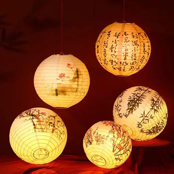 Новогодняя Китайская мода В Древнем стиле Ручной Бумажный Фонарь Танцевальный Традиционный Декоративный Фонарь для сцены