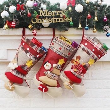 Новые рождественские украшения Рождественский кулон Рождественские предметы первой необходимости Рождественские подарочные носки украшения для рождественской елки