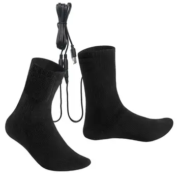 Носки с подогревом, зимние носки с подогревом, теплые USB-перезаряжаемые ботинки с подогревом, уличные споты, носки для катания на снегоходах