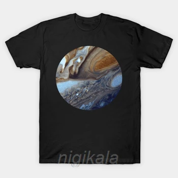 Планета Юпитер N.2, летняя модная повседневная футболка с забавным высококачественным принтом из 100% хлопка 0