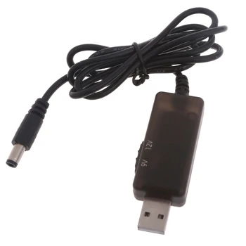 Преобразователь USB 5V в DC9V 12V повышающий преобразователь напряжения кабель питания шнур USB в разъем 5,5x2,1 мм провод питания DC5521