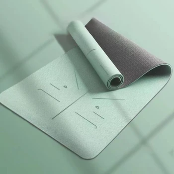 Прочный коврик для йоги Body Line из TPE для начинающих йогу для защиты суставов, нескользящий коврик для фитнеса, коврик для точечного массажа из TPE для йоги