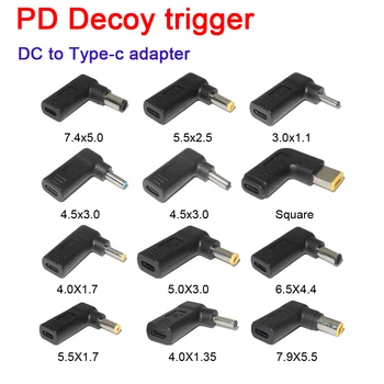 Разъем адаптера питания USB-C Type-C, конвертер tp DC, PD, триггер-приманка для зарядки ноутбука, зарядное устройство для ноутбука Asus Lenovo