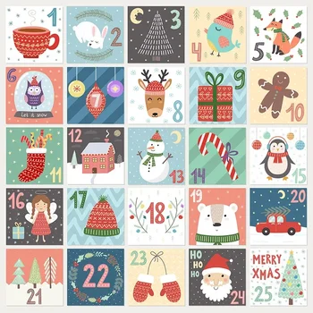 Рождественские Номерные Наклейки Мультфильм Санта Клаус Снеговик Наклейки Подарочный Пакет Для Вечеринки Уплотнительные Наклейки Номерные Этикетки